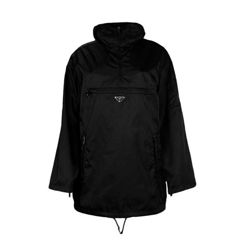 prada nylon gabardine anorak|Black Re.